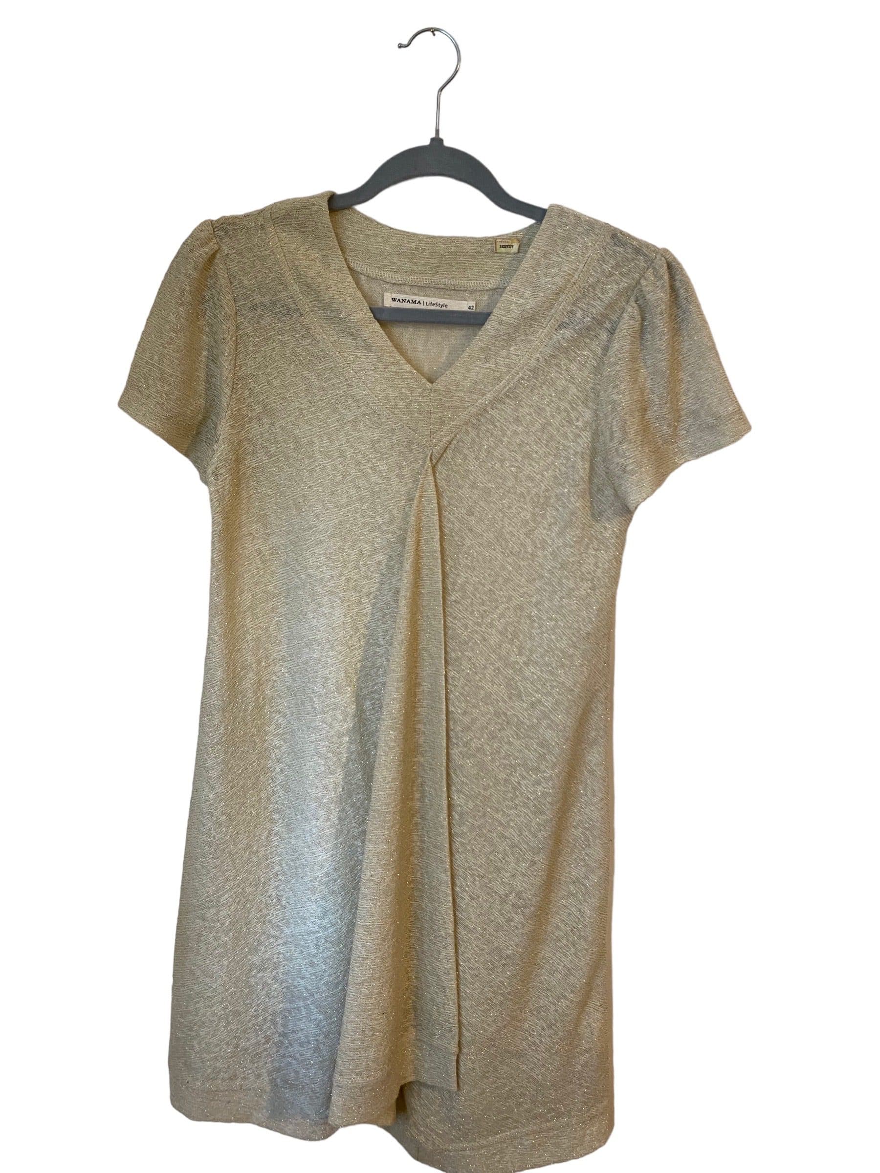 Vestido blanco con dorado Wanama