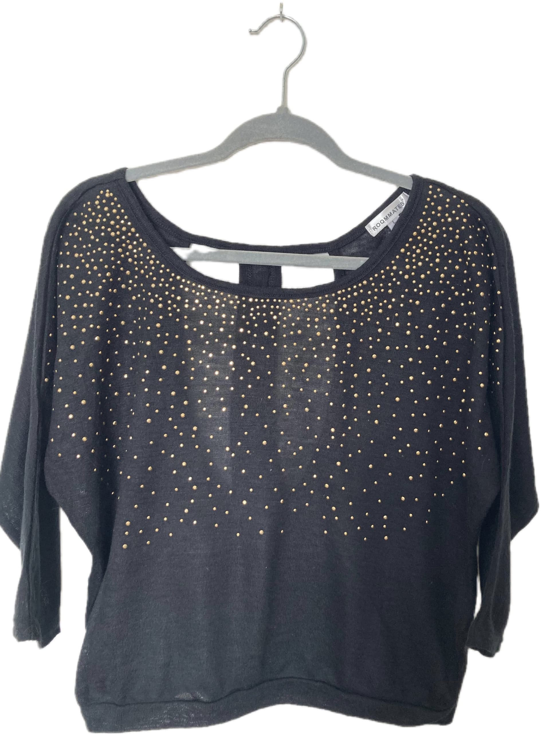 Crop Top Negro con Dorado