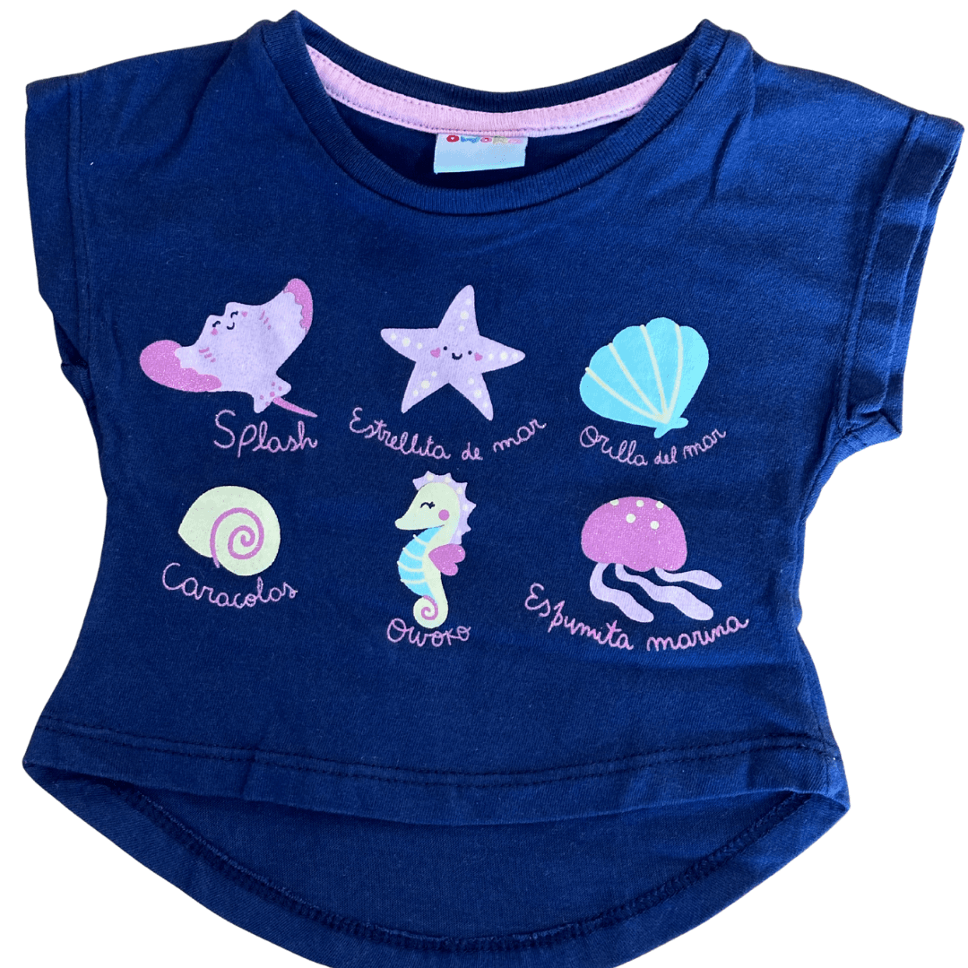 Remera bebé azul