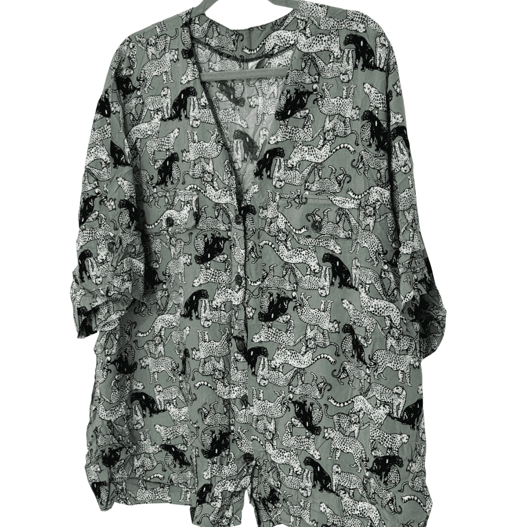 Camisa oversize con estampa – XXL
