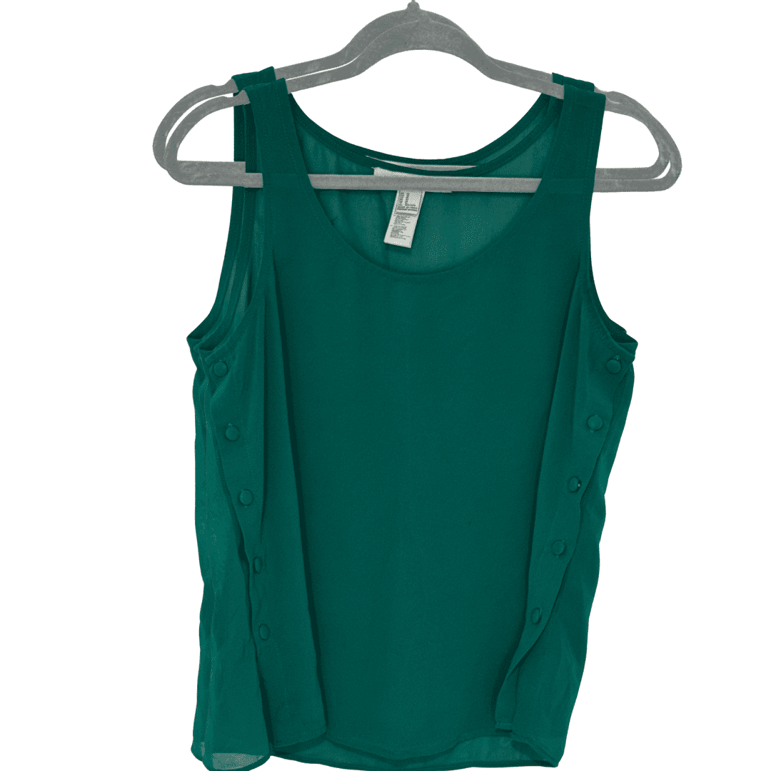 Blusa verde Forever 21 de gasa