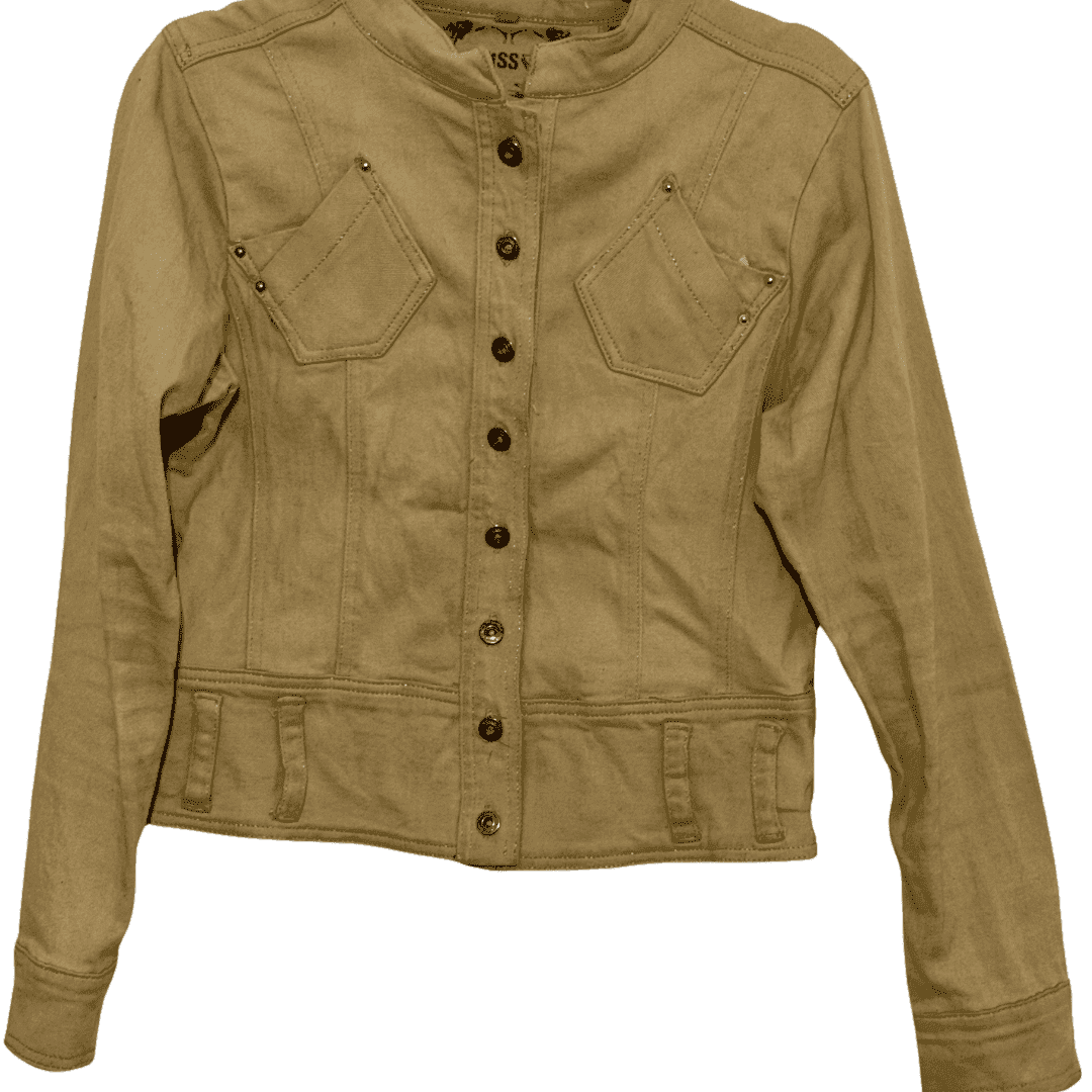 Campera beige estilo denim