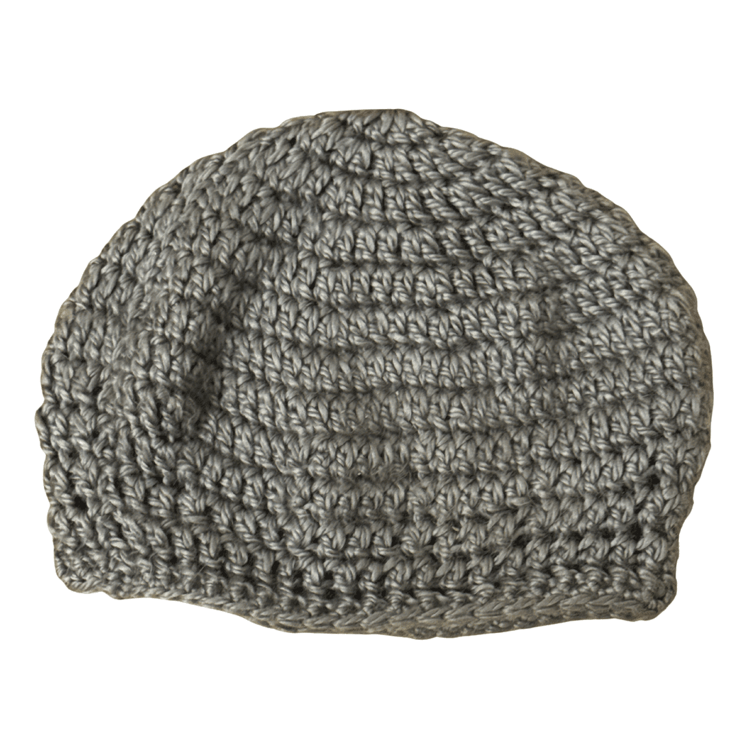 Gorro tejido gris