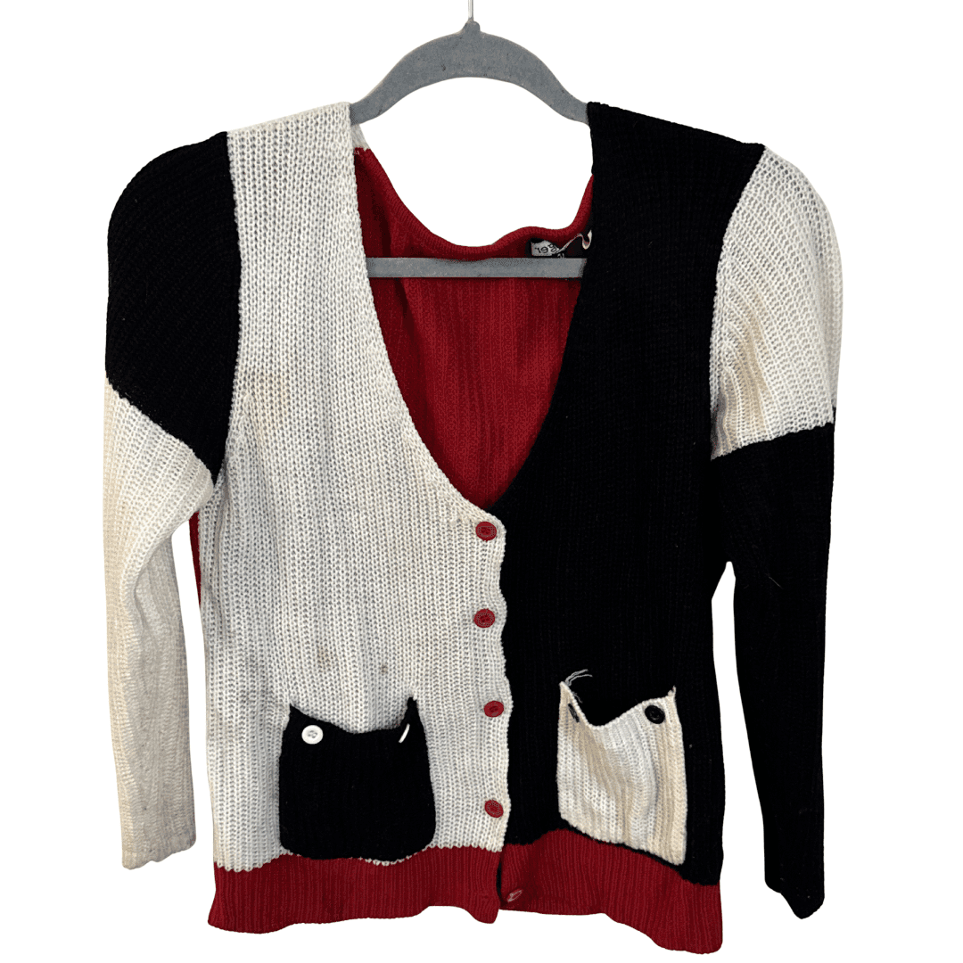 Cardigan tejido tricolor